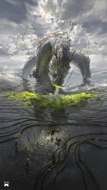 thecollectibles:Chinese Dragon &Terrace by  Xision Wu  