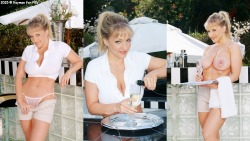 If it’s Friday, it’s topless catering season with Danni Ashe.