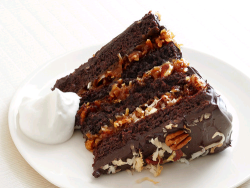 fatty-food:  German Chocolate Cake With Coconut-Pecan Cajeta