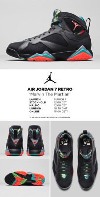 crispculture:  Air Jordan 7 Retro ‘Marvin The Martian’ -