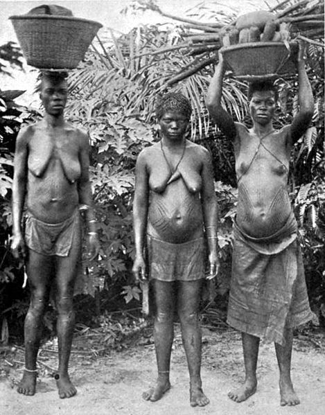 congo-mondele:  Cicatrised Batetela Woman (Lualaba-Kassai) - p. 150. before 1905. The story of the Congo Free State; social, political, and economic aspects of the Belgian system of government in Central Africa (1905) 