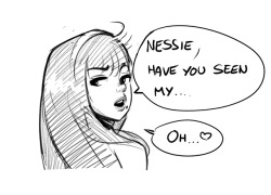 lewdua:  Hello everyone!“Nessie needs after hours of lewd drawings”.Yes