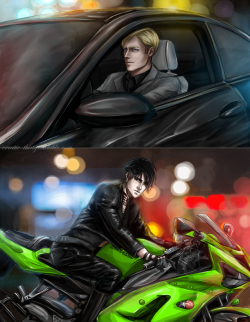 erratic-things:  Artwork of the Eruri Roadblaze fanfiction by