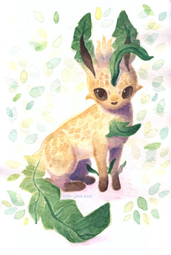 bulbagarden:  Leafeon Watercolor by inki-jinx