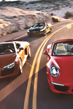 artoftheautomobile:  R8 V8 Spyder, Carrera S Cabriolet &