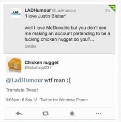 Awwwww poor nugget man.