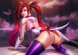 badcompzero:  Star guardian Jinx & original Jinx butt shot 