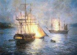 hms-surprise:  “Fireships on the Hudson River”  - Geoff