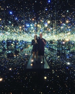 To infinity and beyond! (at Yayoi Kusama&rsquo;s Infinity Mirrored Room at The Broad)