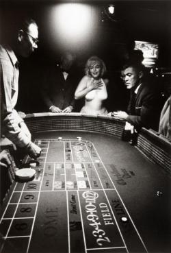 mpdrolet:  Marilyn Monroe and John Huston at Arthur Miller’s