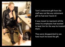 Tom’s retirement gift from the staff was not like any retirement