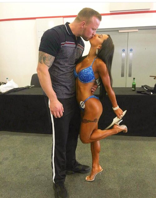 sexyfitnessgirls:  @EllyPrincess90     When your man is there for you it’s makes everything so much better  @JamessumnerBB After stepping off stage yesterday taking 4th 