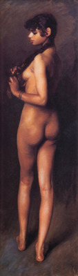 artist-sargent:  Nude Egyptian Girl, 1891, John Singer SargentMedium: