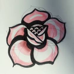 Another traditional rose. #ink #roses #apprentice  #art #drawing