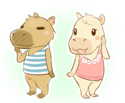 acnl-capytown:  If there were capybara villagers in Animal Crossing…