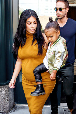 celebritiesofcolor:  Kim Kardashian and North West out in NYC