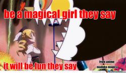 thugdoka-chan:  “Be a magical girl they said”“It will be