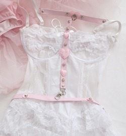 kvnai:  Pink love corset belt soft sister  ♡Discount Code: