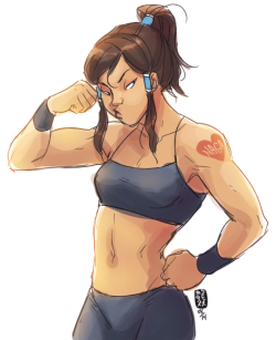 dragonhusbands:  really just wanted to doodle a buff Korra because