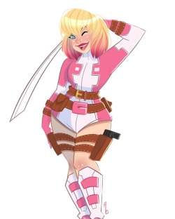 ashleighbeevers: Gwenpool 💖 getting stuff ready for upcoming