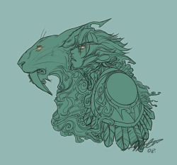 mysweetgamerheart:  A portrait of a druid by kiwifluff