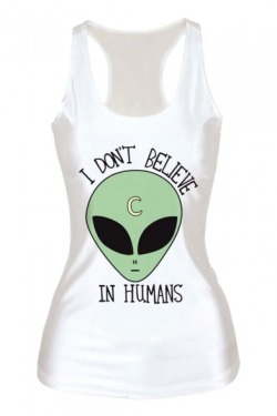 sneakysnorkel:  I don’t believe In Humans~  Tank //  Sweatshirt