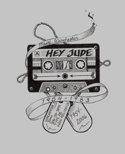 bloodysam:  One of Dean’s tattoos for my AU. 
