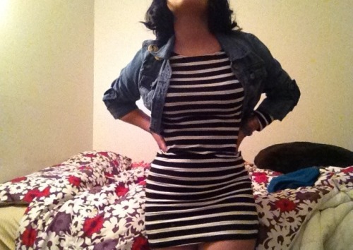 jean jacket #horizontalstripes