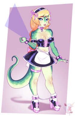 audiovideomeow:flat color for elberik thanks! lovely maid outfit
