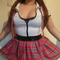 cuddlemedaddy:  more of that cheeky school girl costume ðŸ’‹