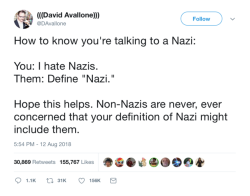 whitepeopletwitter:How to know you’re talking to a Nazi As