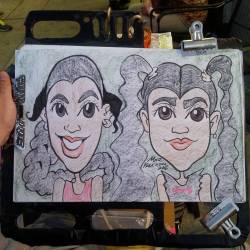 Doing caricatures at Dairy Delight! #caricature #art #drawing