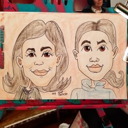 Caricature done today at the Melrose Arts Festival!   . . . .