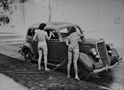 beatnikdaddio:hot chicks in bathing suits washing cars: since