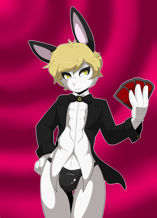 munkeesgomu:  Benju and I are doing a project.We’re designing twin brother bunny magicians.He will design the other one.