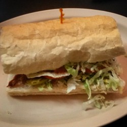 Happiness is a #turduckin #poboy #sandwich!!! Wtf??? This exists???!!!