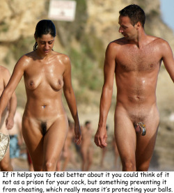 nudistextremist:  The total eroticism of public chastity.  (definitely