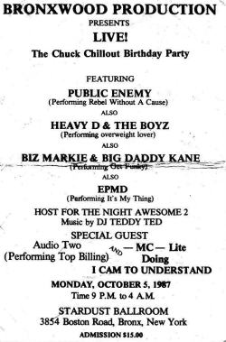 Public Enemy, Heavy D & The Boyz, Biz Markie, Big Daddy Kane