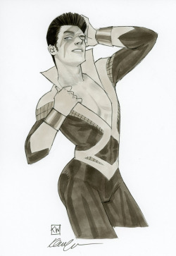 kevinwada:  70s Nightwing/Ziggy Stardust sketch