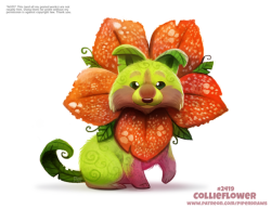 cryptid-creations:  Daily Paint 2419. Collieflower Prints available