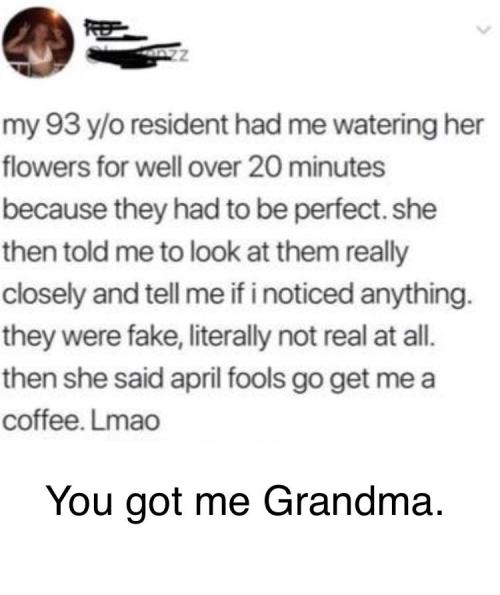 memehumor:  You got me Grandma