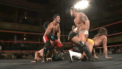rwfan11:  Eddie Edwards and Davey Richards trying to out ‘leg-hold’