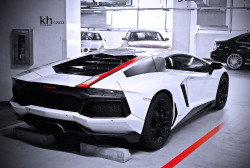 automotivated:  Bianco Isis Lamborghini Aventador (REAR) (by