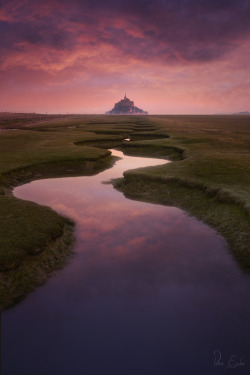 etherealvistas:  Mont Saint-Michel (France) by    Peter Eudes ||