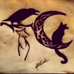 zaylek:  Próximos #tatuajes #cuervo #gato #venado #luna