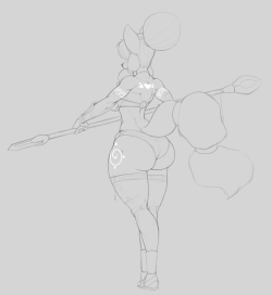 xopachi:  Doodle of stronk Krystal.Last of what I got for the
