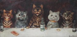 ollebosse:    Louis Wain, The Bachelor Party, 1896.  