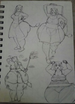 overlordzeon:  Some Abby doodles I did during Spring semester