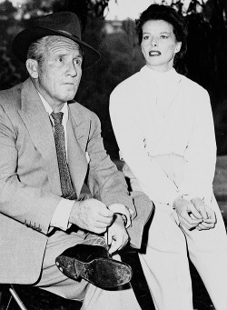 marilynlouis:  Spencer Tracy and  Katharine Hepburn   