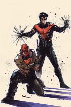 charlie-cluster-seven:  Nightwing and Red Hood by Peter Nguyen